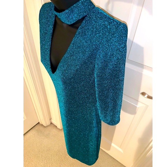 Alice & Olivia Inka Fitted Mini Dress in dark turquoise ––NWT - Picture 10 of 17